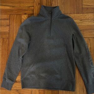 Men's Gray Half-Zip Sweater